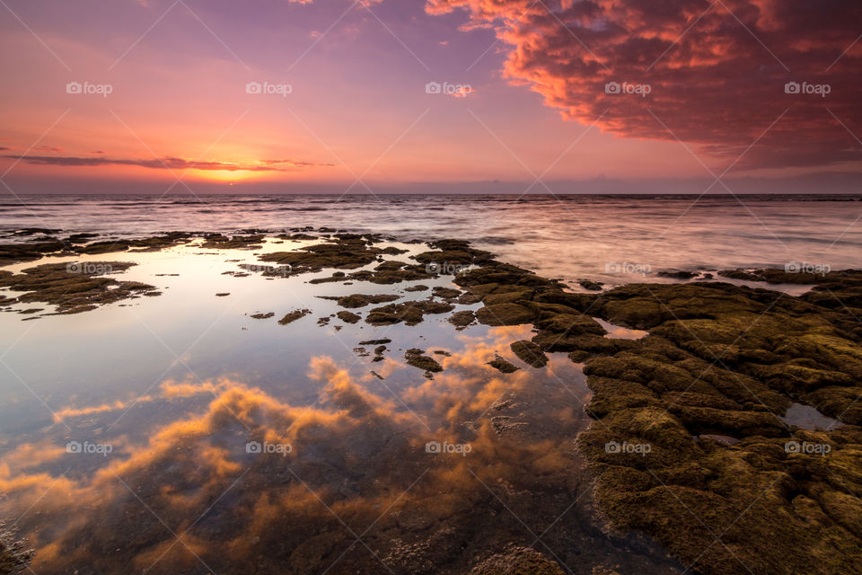 Sunset view of a sea