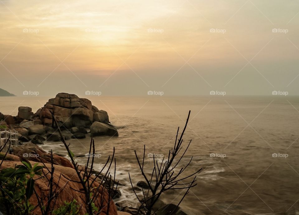 Sunrise Dawn. I love to coming back all the time with the same spot to observe the Nature of Coastal Sunrise... Long Chao Kok Coast Macau SAR.