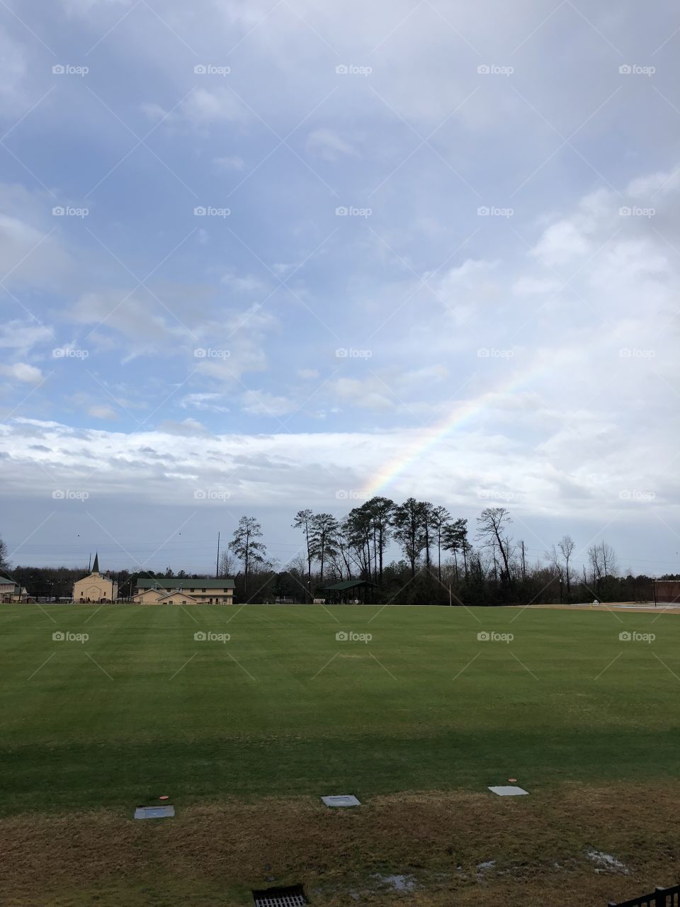 Rainbow over the field 