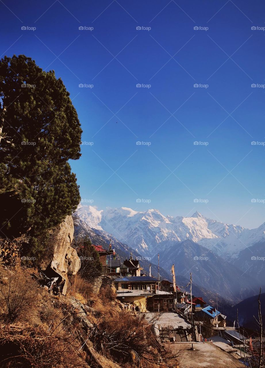 country side village view