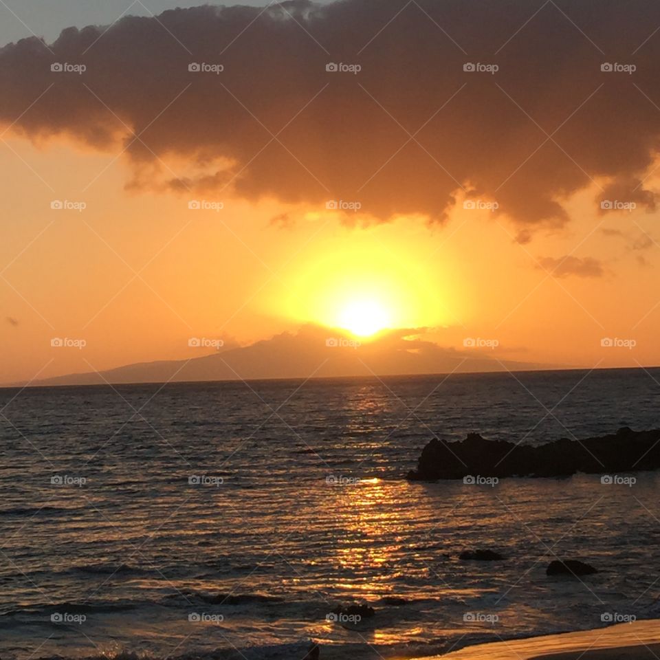 Sunset off Maui HI