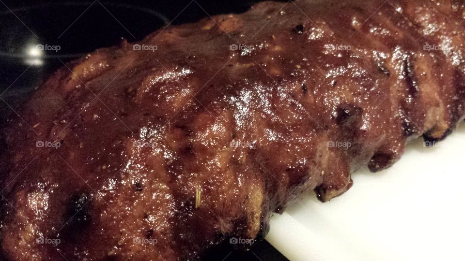BBQ Ribs. the ribs came off the bbq and look scrumptious so I wanted to share.