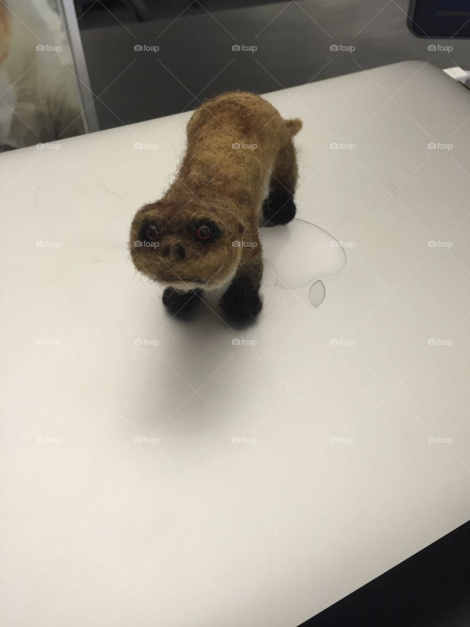 Weird weasel made of felt