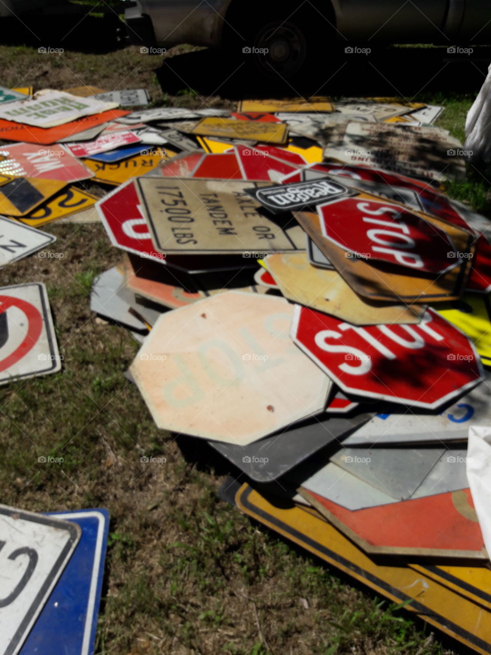 Signs  for sale.