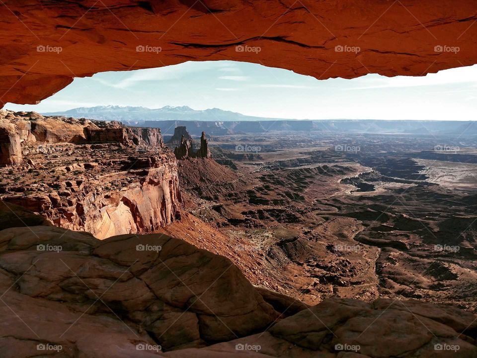 view through Mesa Arch