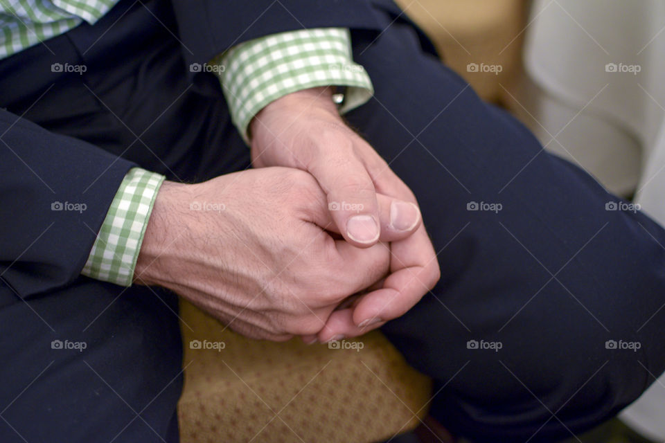 Close up of businessman's hands