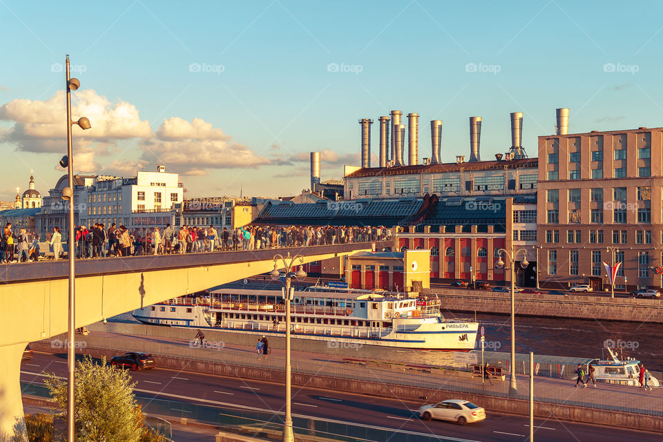 Moscow river in the old city of Moscow