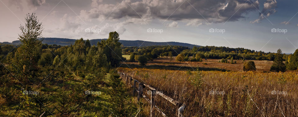 Panoramic view of hill and mountain