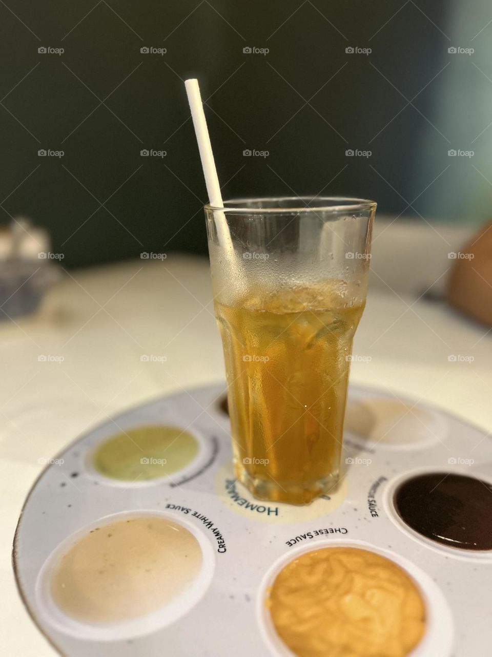 A cup of cool and fresh water 