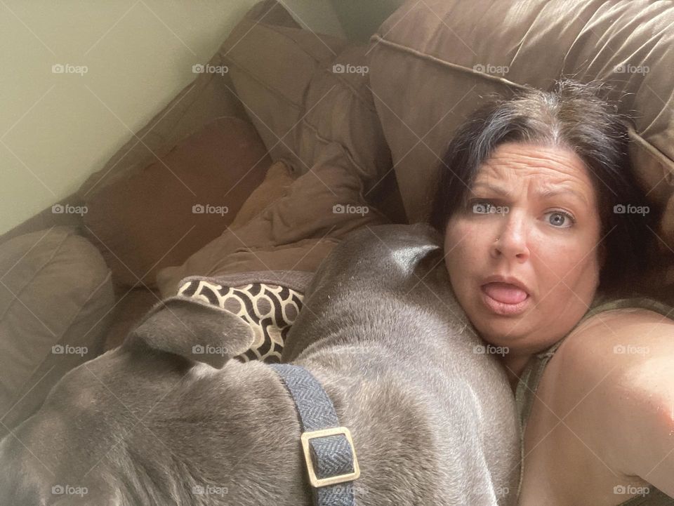 Dog sitting on me and im afraid 