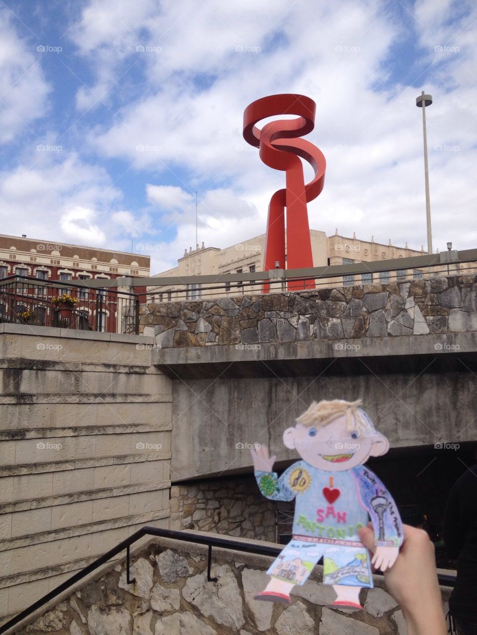 Flat Stanley at the River Walk 