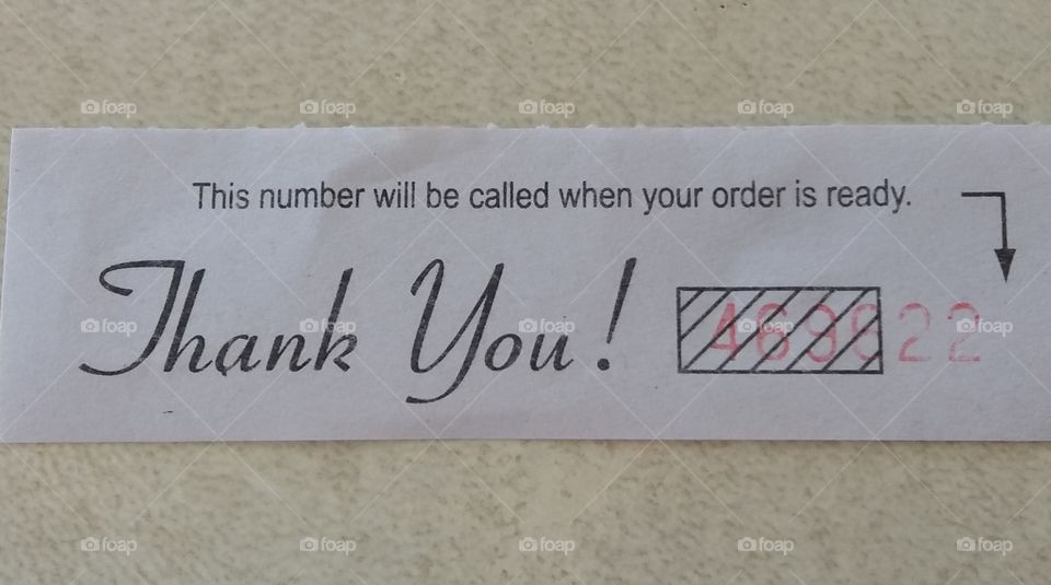 Thank You ! Order Ready