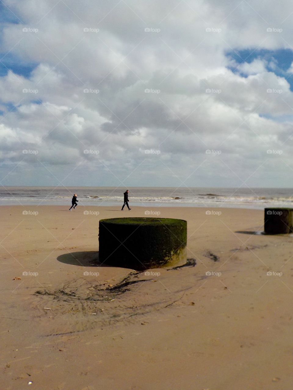 Spring beach in Mablethorpe 