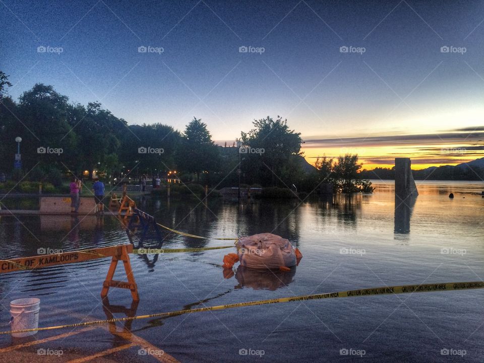 Flooded riverside park! 