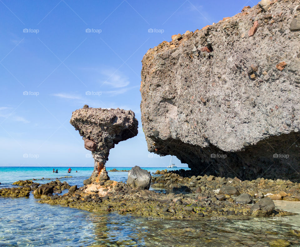 Balandra mushroom in La Paz Mexico