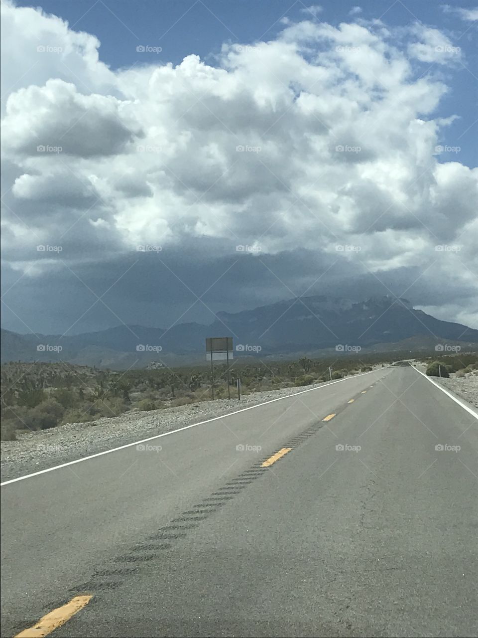 Stormy drive to the mountains 