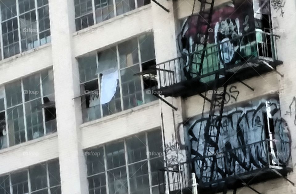 Graffiti on Fire escape