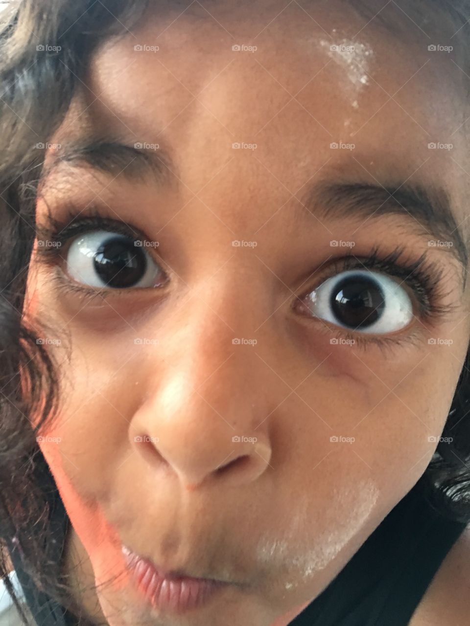 Playing with chalk can be an adventure. 