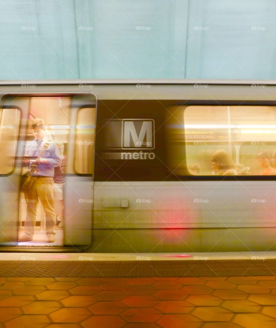 A daily  commute on the subway of DC