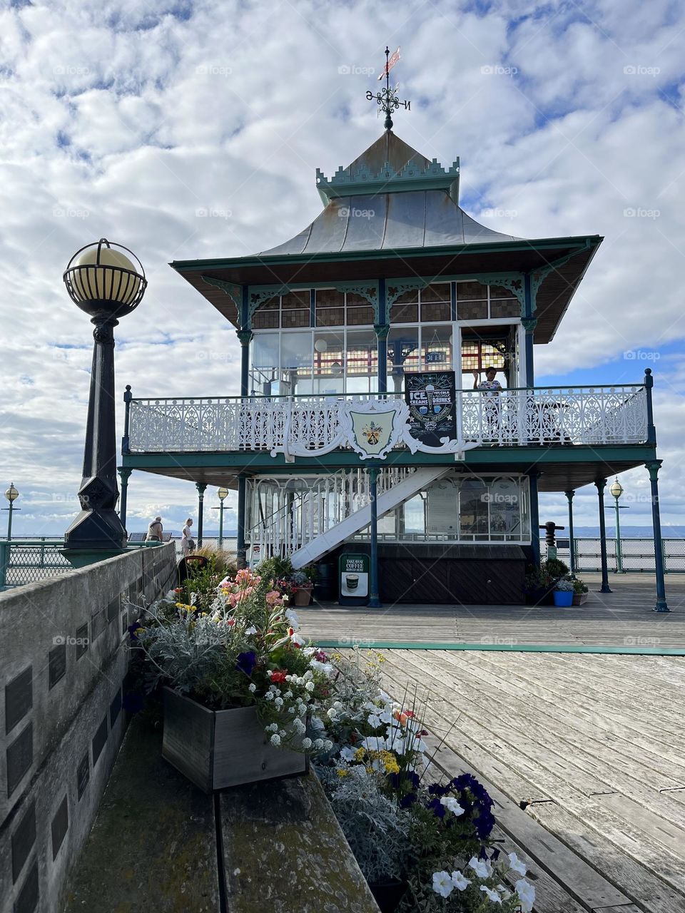 A pier in flowers