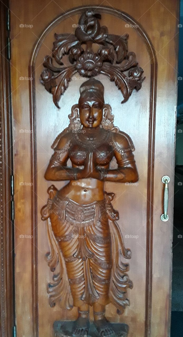 hindu carved door