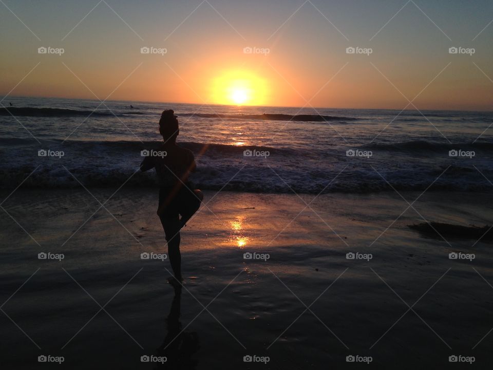 Sunset and yoga 