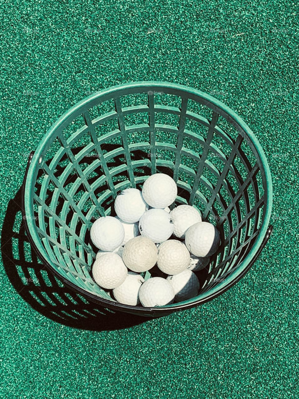 Golf balls - white and green 