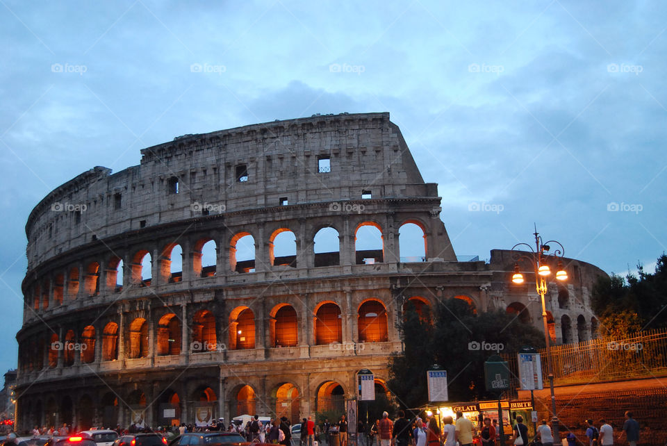 rome colosseum twilight by dubaibob