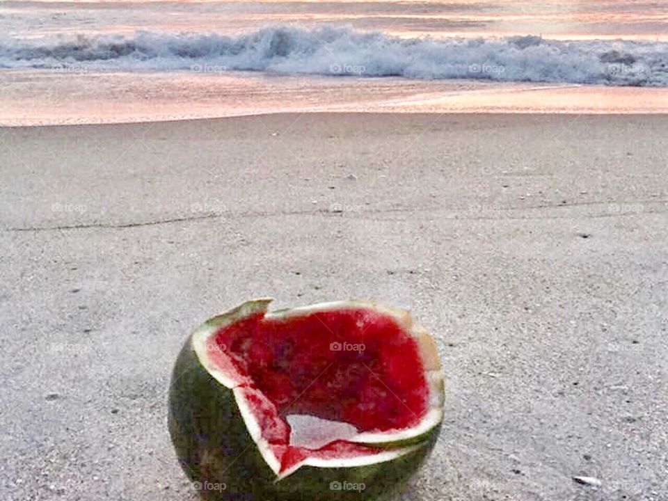 Watermelon. Beach. Water. Color. Refreshing 