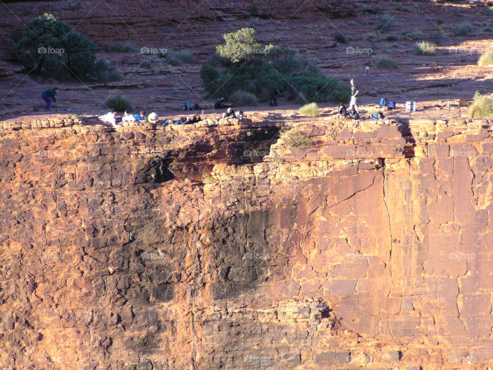 Big vertical drop to peer over