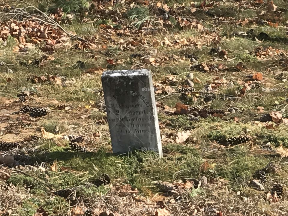 Creepy old gravestone photo in Sanford Maine 