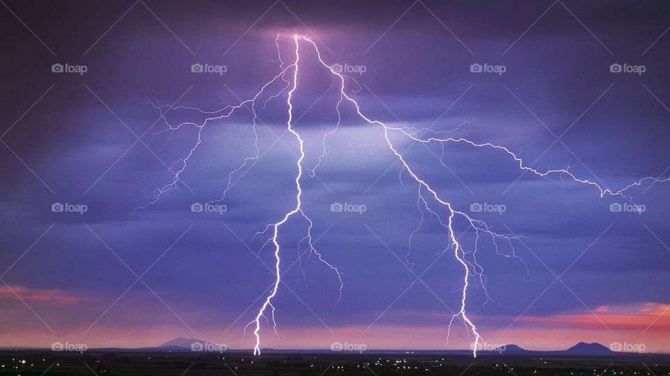 Nature's incredible light show. Lucky capture during violent thunderstorm.