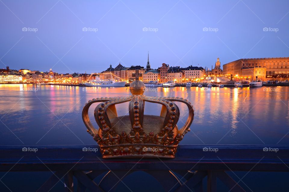 Majestic view of Stockholm from Skeppsbron