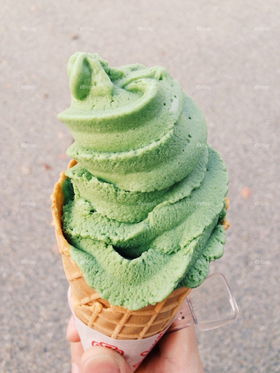 Green tea ice cream