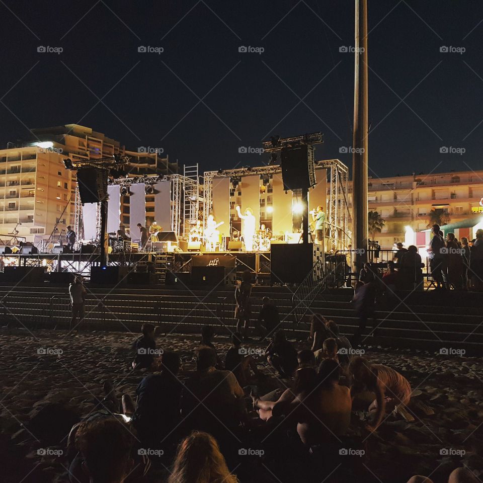 Concert sur la plage de Canet en Roussillon