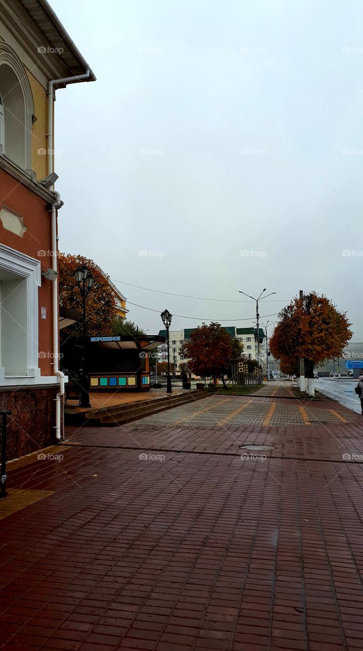 Autumn in Cheboksary street