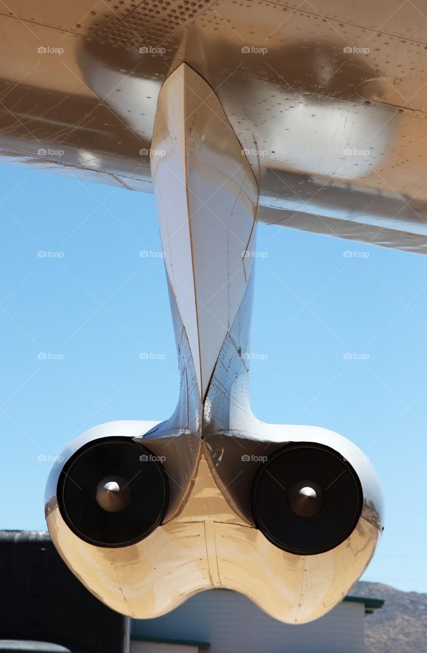 Jet engine of a B52 airplane