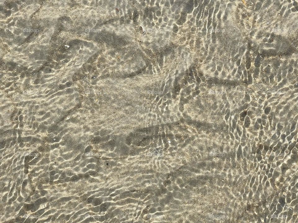 Sand waves under water. 