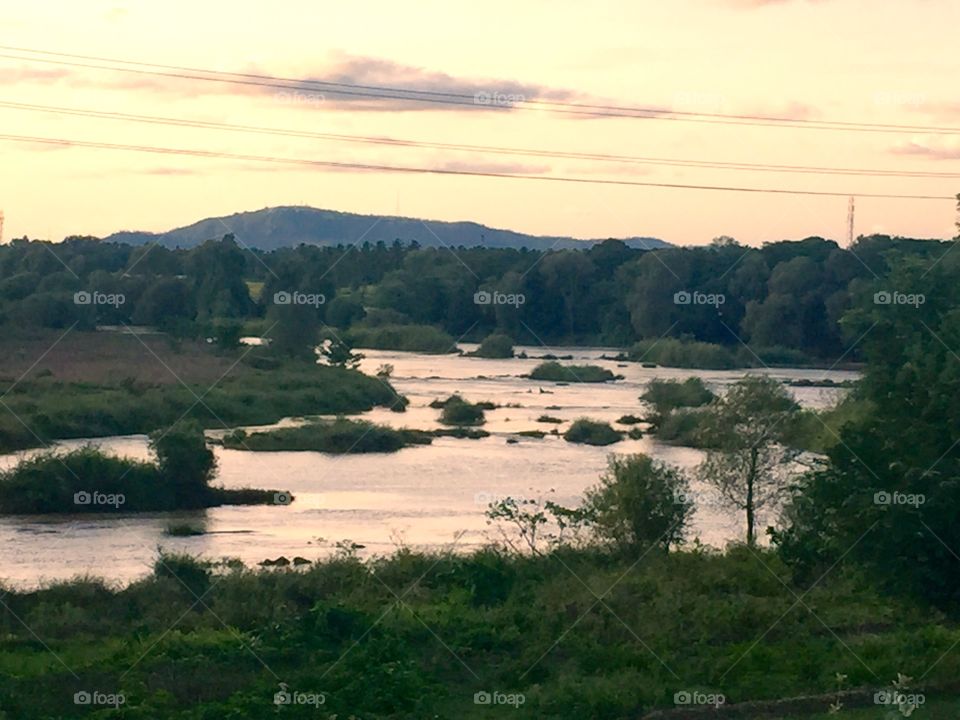 River at dusk 