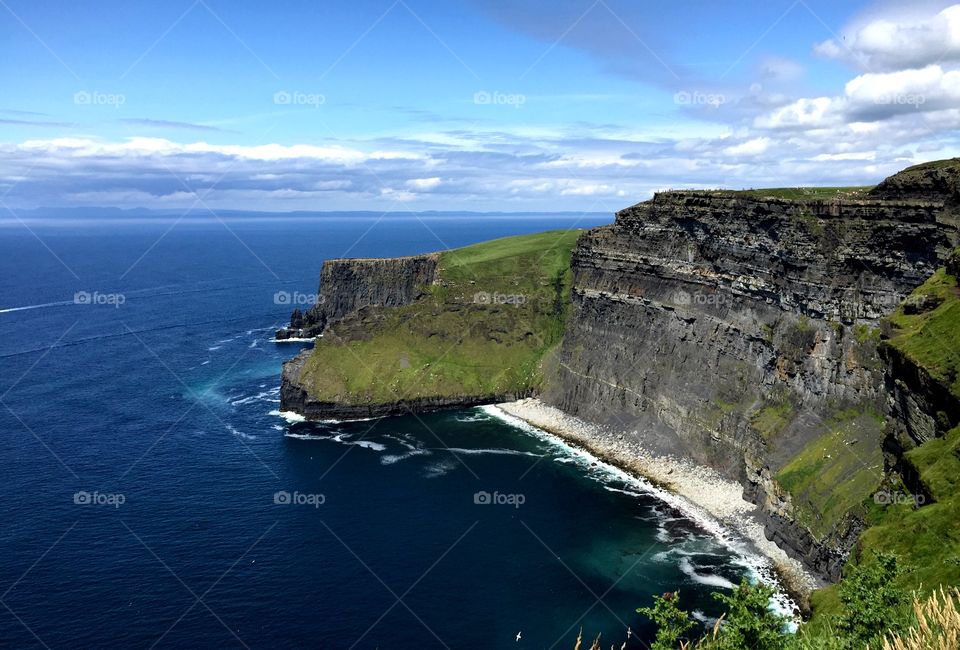 View of coastline in Ireland