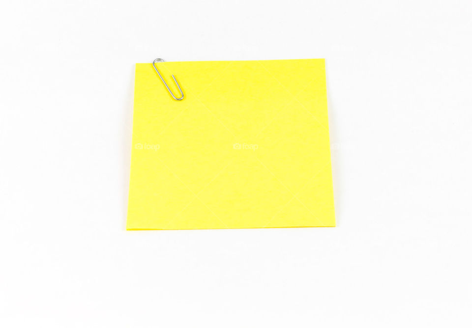 BLANK YELLOW STICKY NOTE