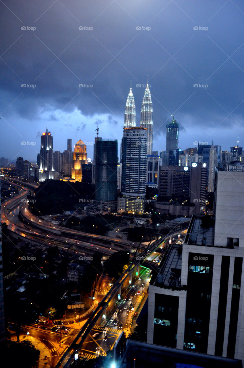 Kuala Lumpur city lights
