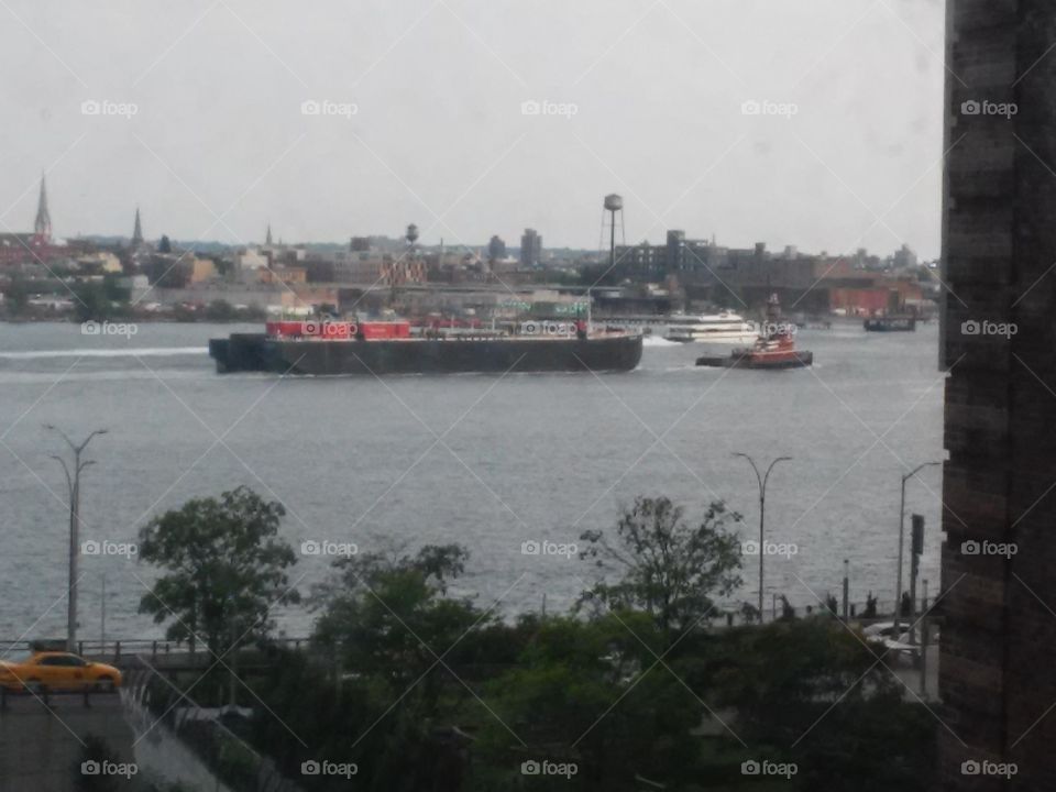 Tug. From the man homeless shelter window.