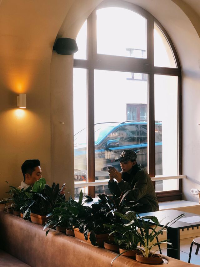 Stylish modern cafe