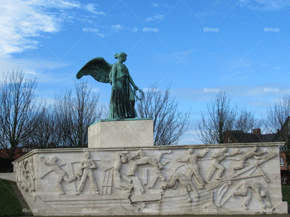 The peace statue angel of langelinie