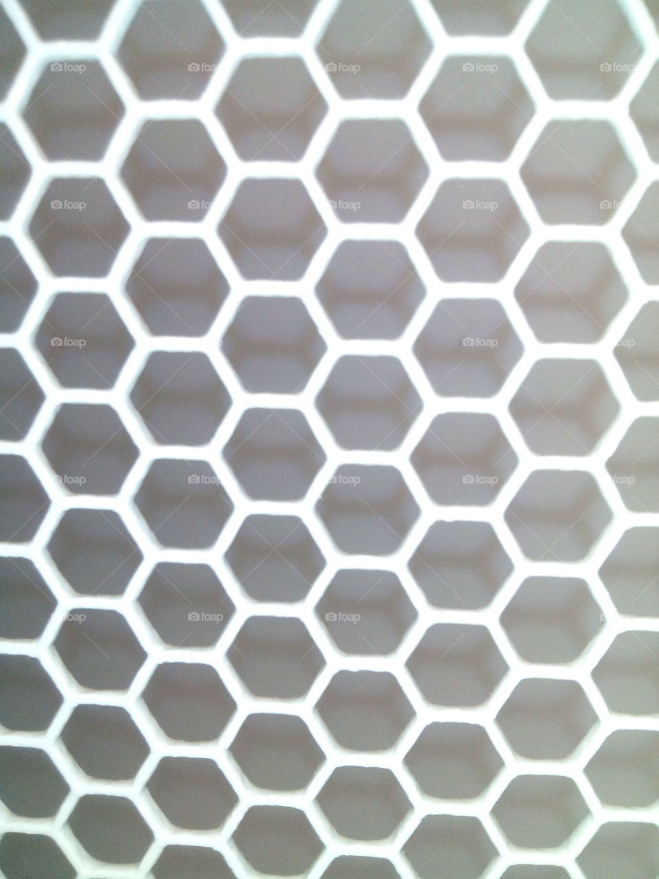 metal grille in the form of a honeycomb
