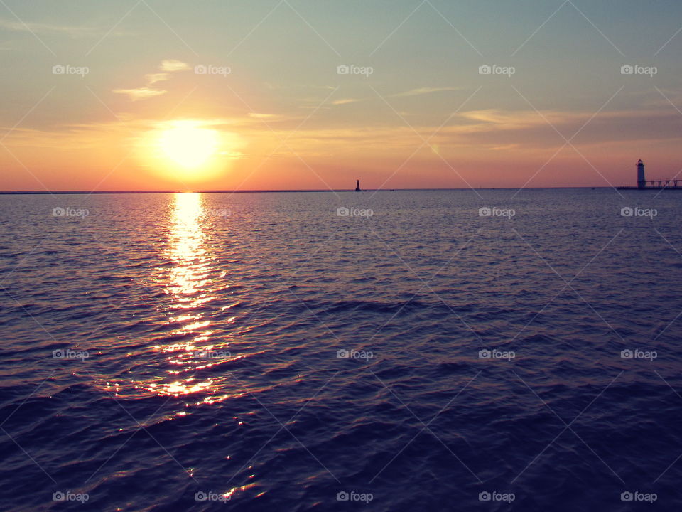 Sunset on Lake Michigan 