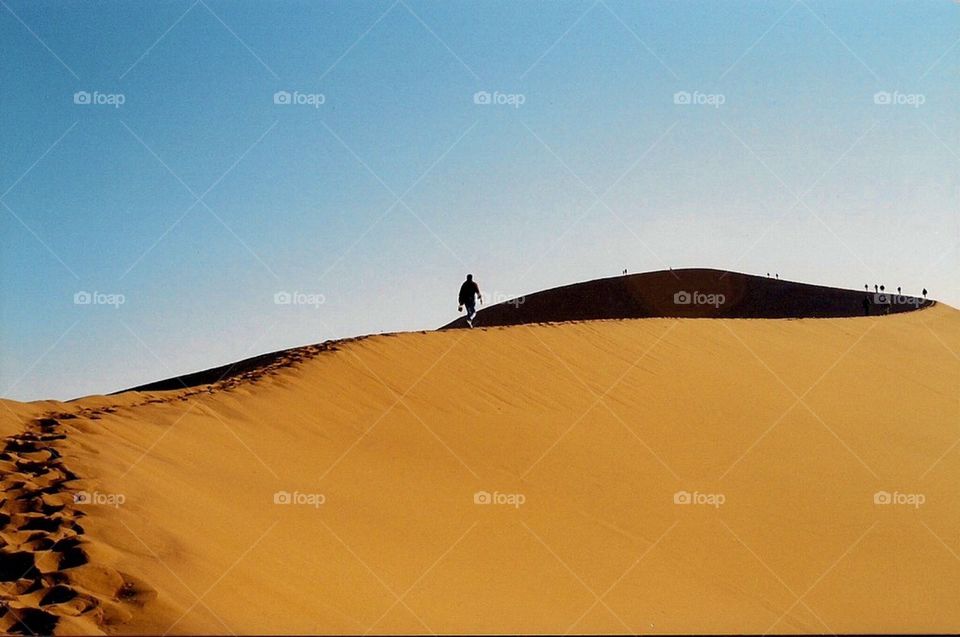 Climbing the dune