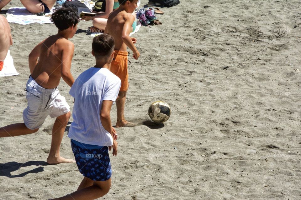 Soccer on the beach