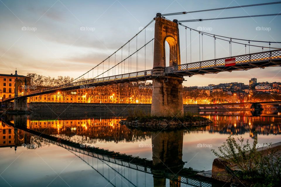 Lyon in the evening
